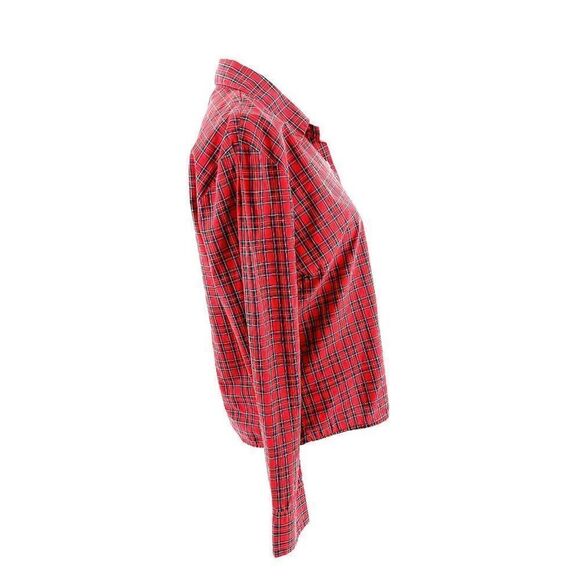 Tommy Hilfiger Red Green Plaid‎ Button Front Dress Shirt Size 10 - Picture 6 of 8